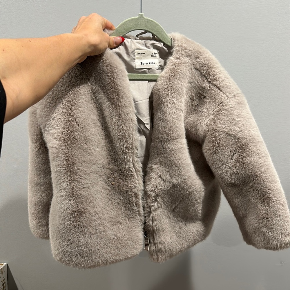 Zara kids fur jacket